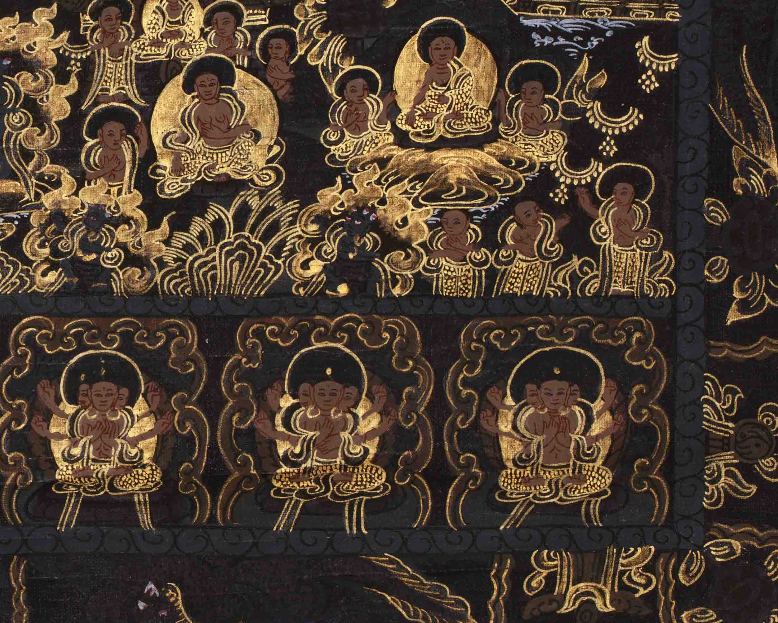 Buddha Mandala Sacred Thangka | Himalayan Art Of Wisdom And Enlightenment | Meditation Altar