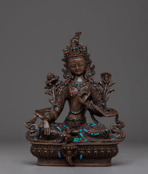 Green Tara Bodhisattva Handmade Artwork