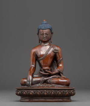 9.6 Inch Copper Statue of Shakyamuni Buddha 