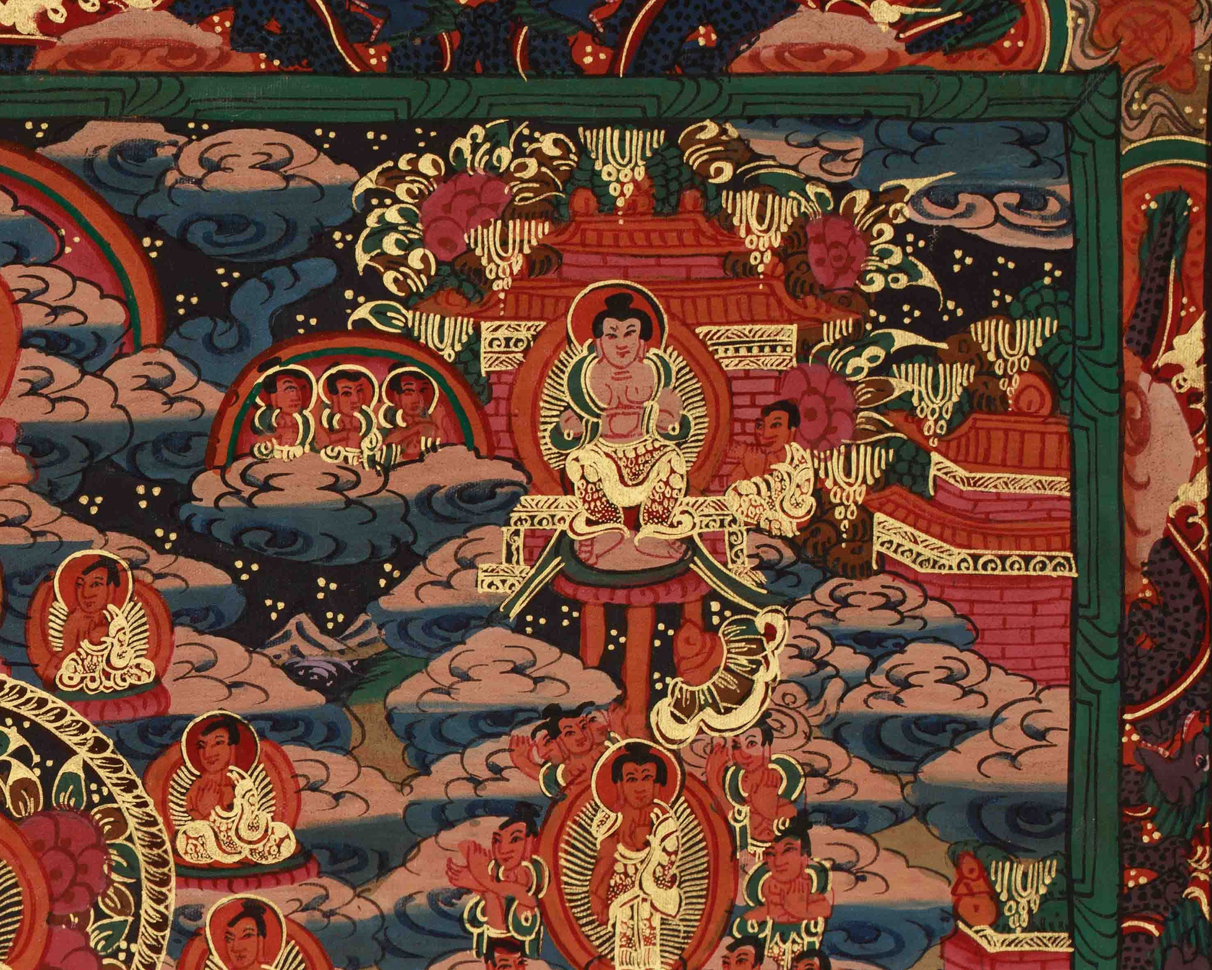 Sacred Buddha Life Story Thangka | Siddhartha Gautama | Spiritual Path To Enlightenment