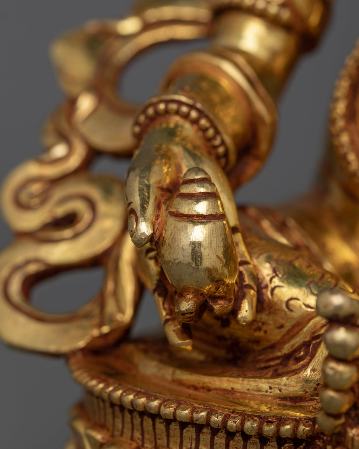 Hand-Carved Jambhala Mantra Practice Statue | Tibetan Buddhist Artwork