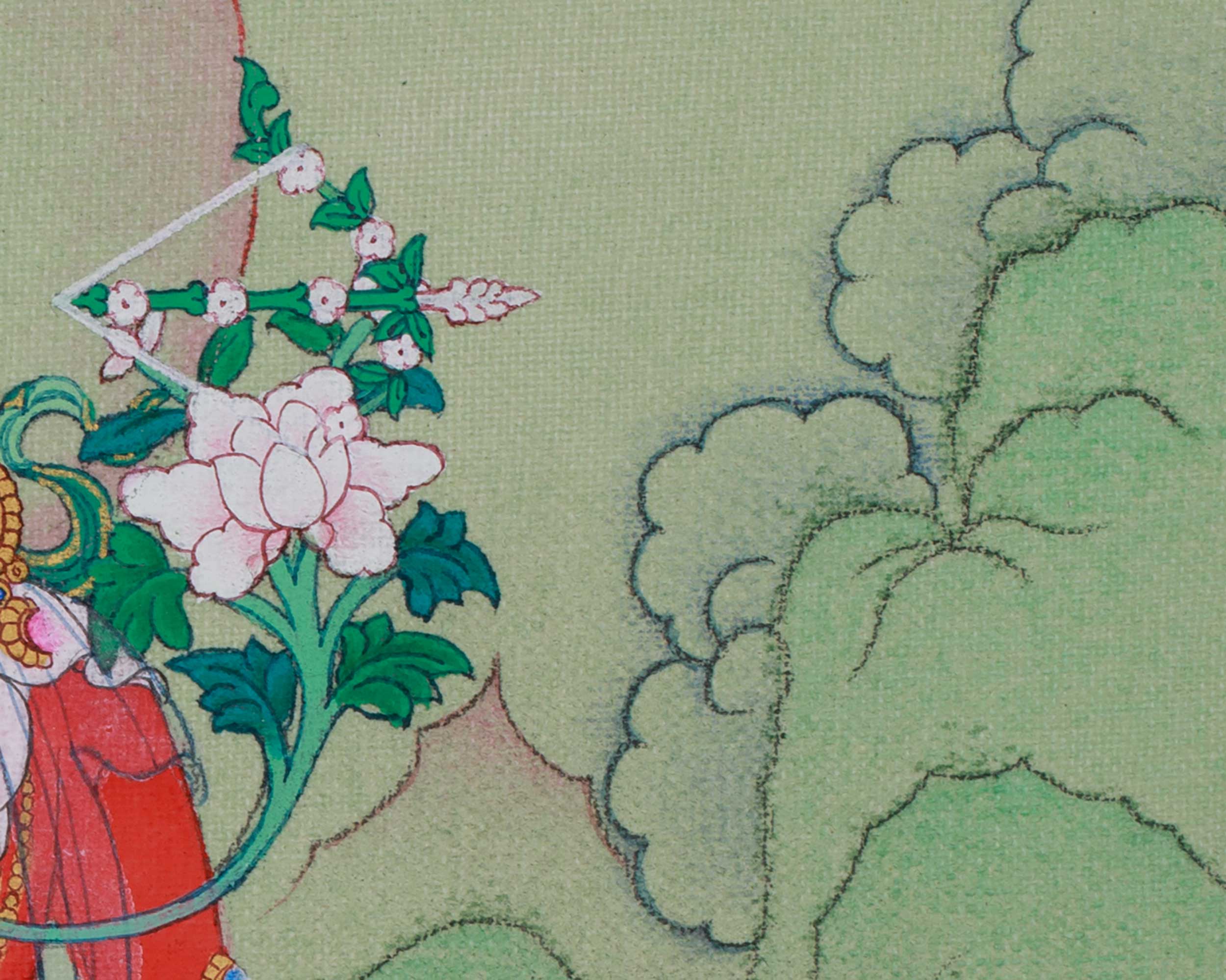 Red Tara Himalayan Artwork | Tibetan Deity of Compassionate Power