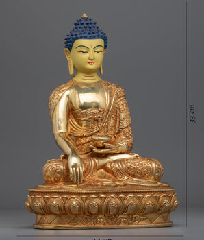 Historical Buddha Shakyamuni Handmade Sculpture | Traditional Buddhist Art