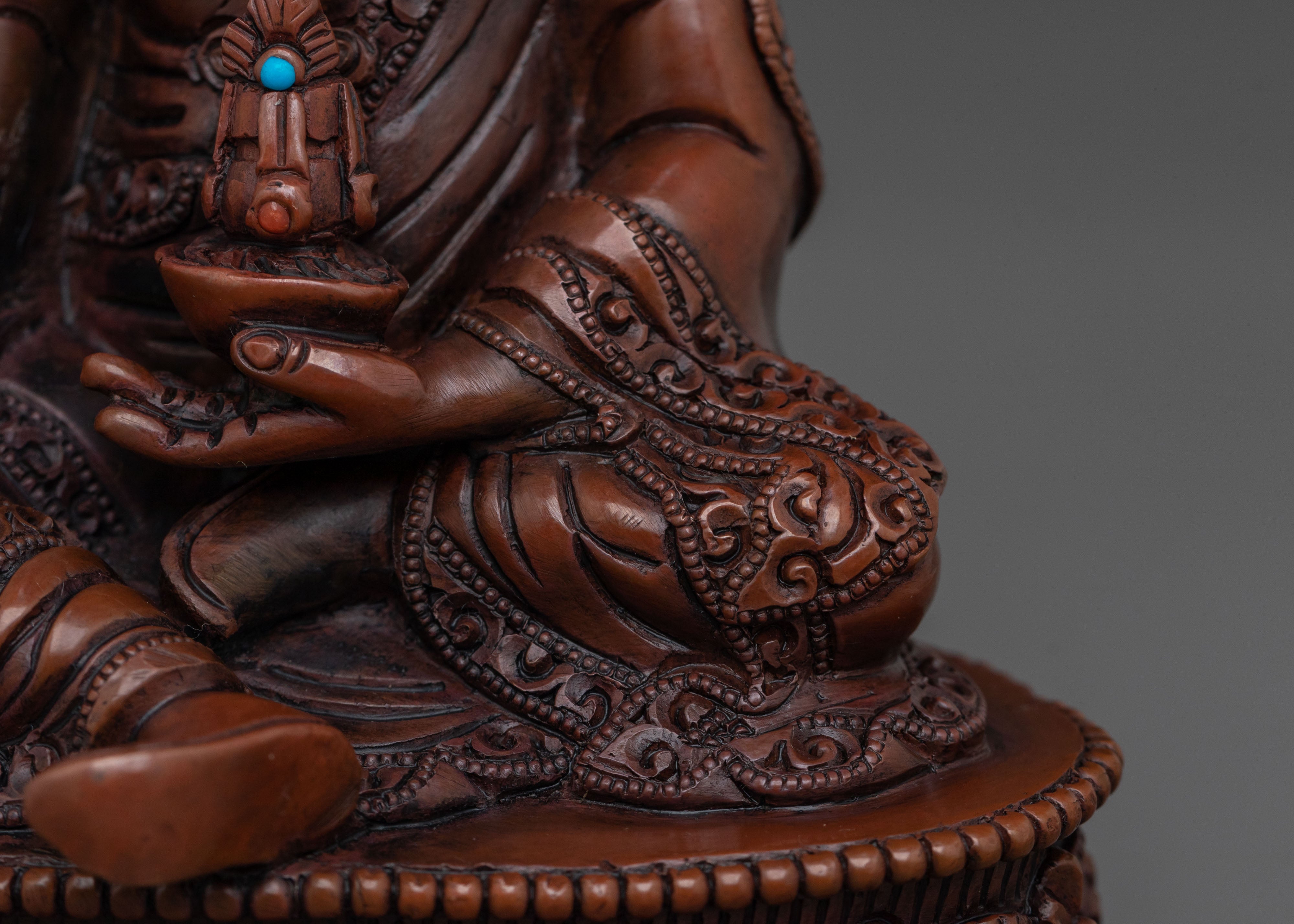 Guru Rinpoche Oxidized Copper Statue | Padmasambhava Buddhist Art
