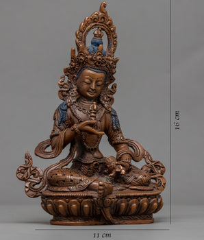 Vajrasattva Mantra Text Practice Statue | Historical Tibetan Buddhist Tantric