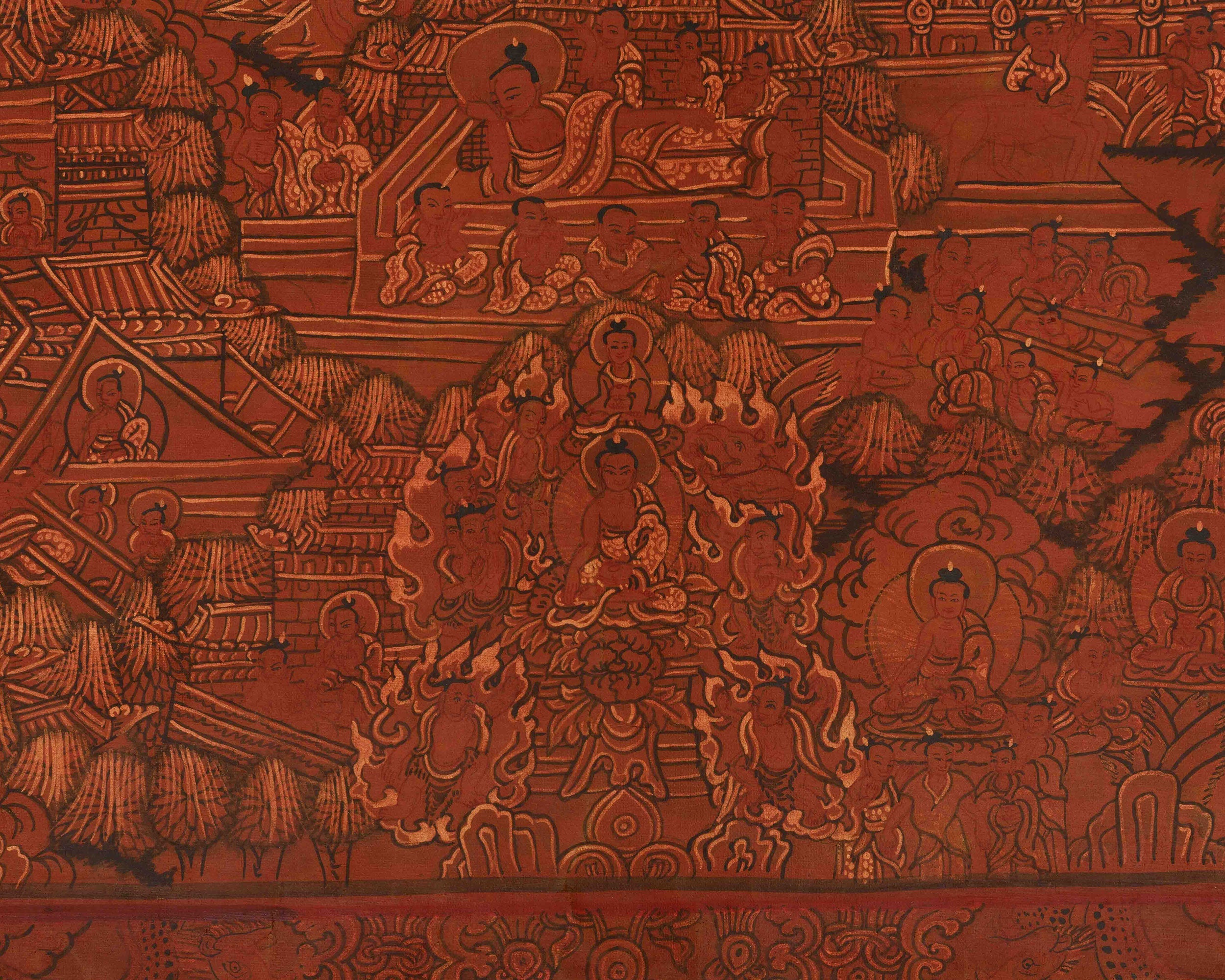 Buddha Life Story Tibetan Thangka | Shakyamuni Buddha’s Enlightened Path