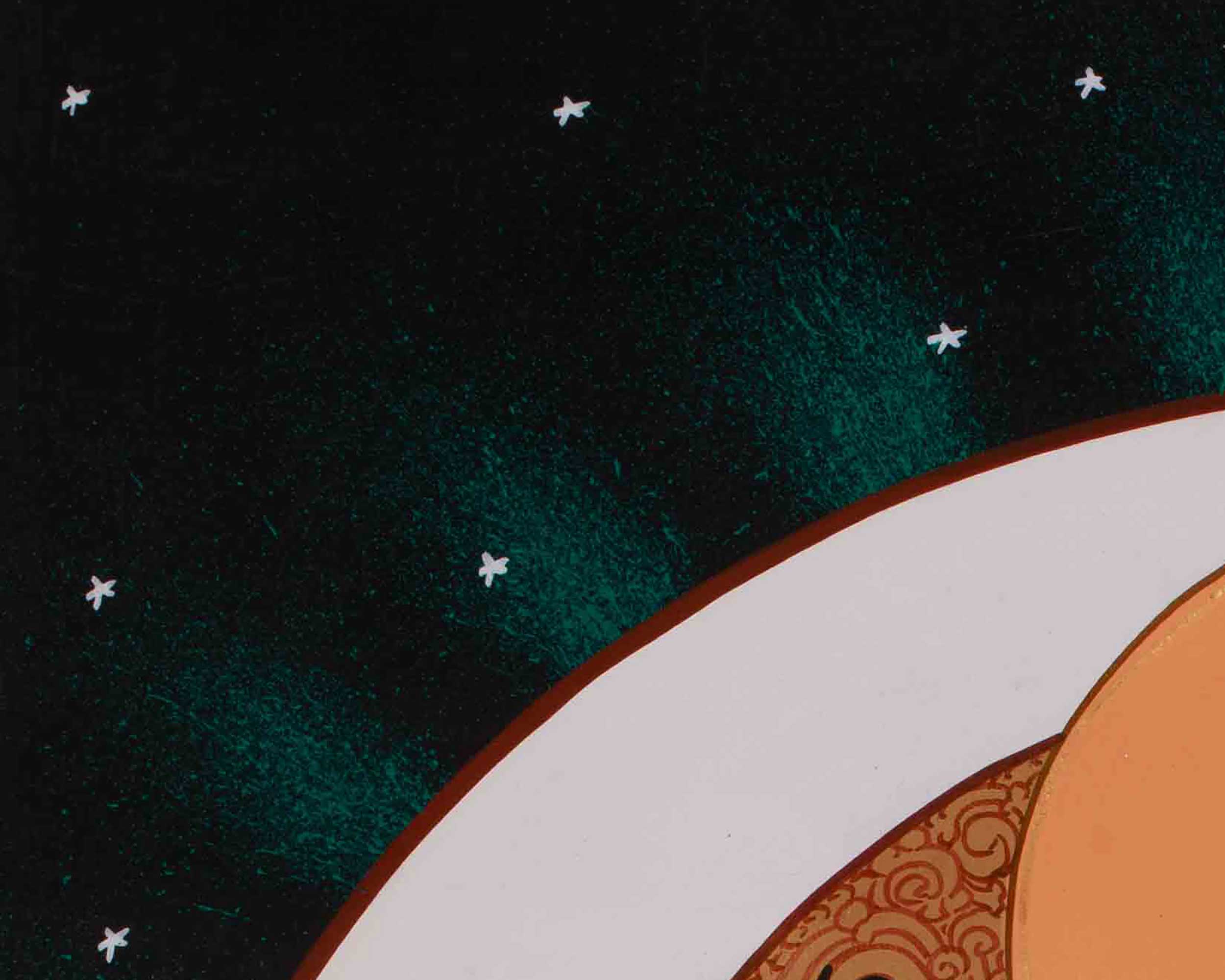 Traditional Thangka of Vajrasattva With Consort | Symbolized Purification and Enlightenment