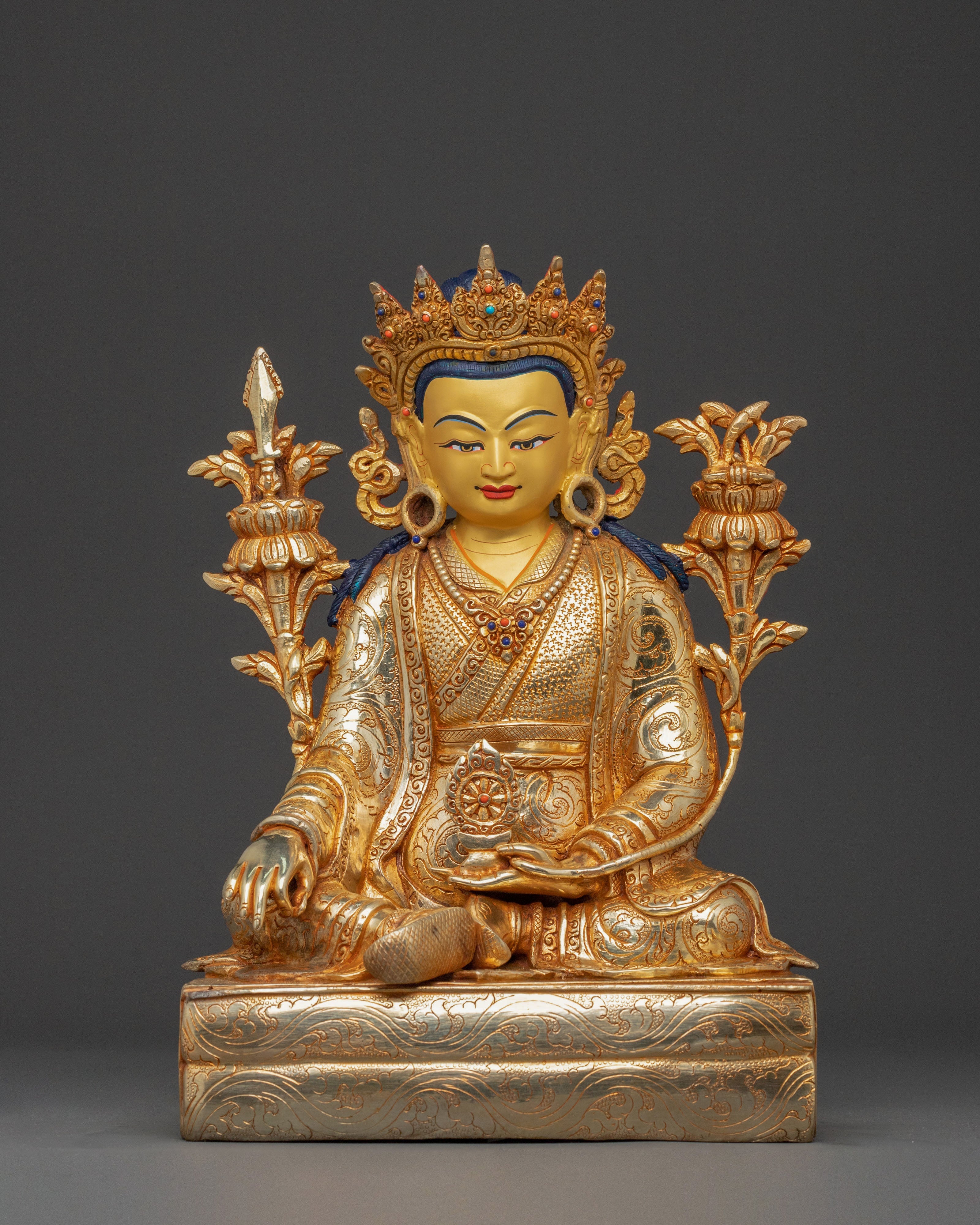 Trisong Detsen Santaraksita Statue Set | Buddhist Art Statue Set