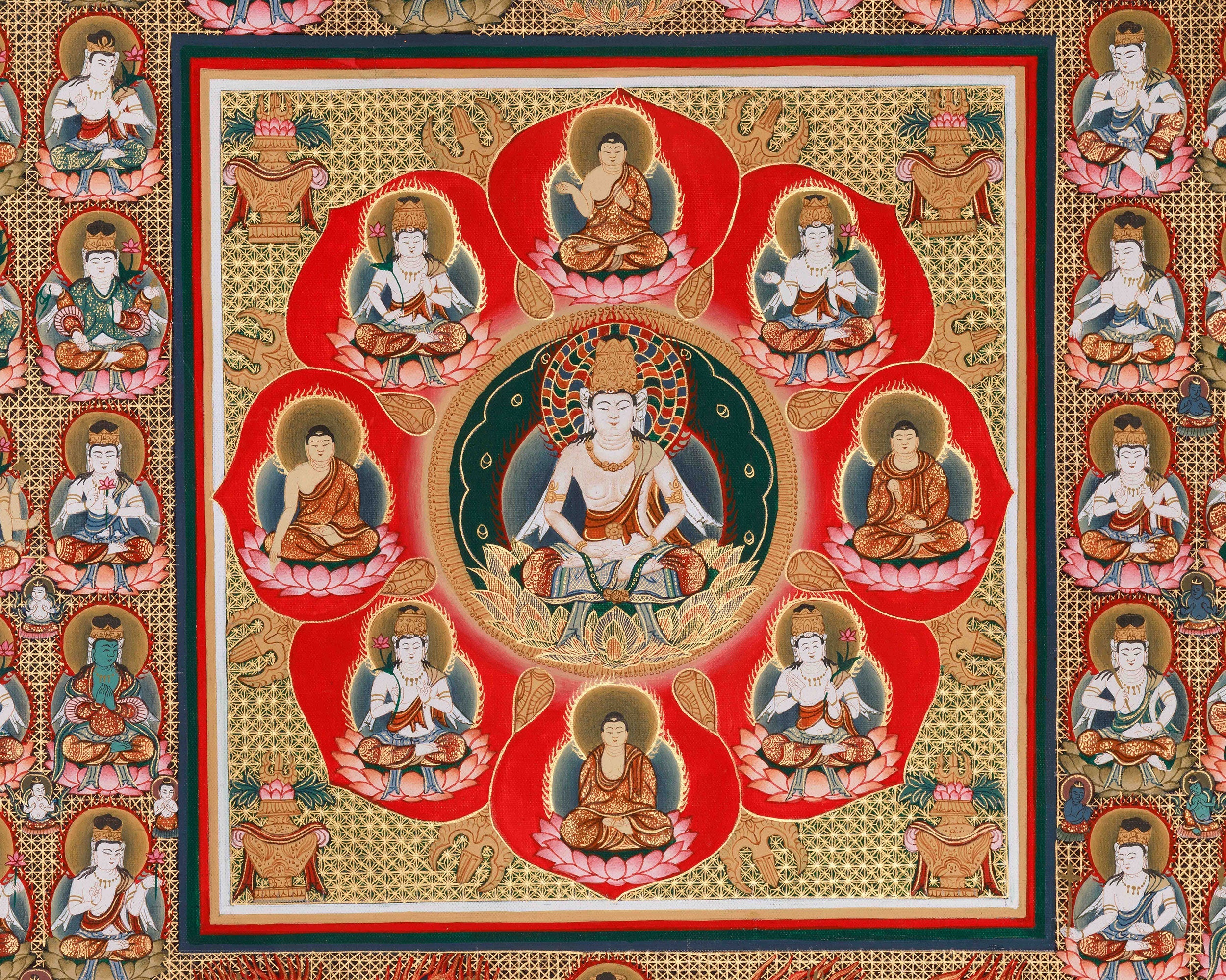 Ryokyi Mandala Artwork | Hand Painted Buddhist Two Realms Mandala