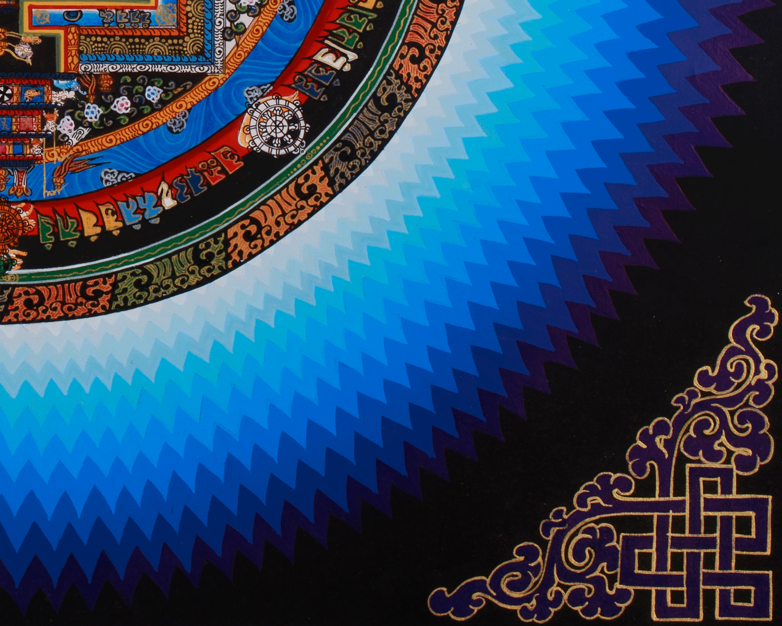 Kalachakra Mandala Meditation Art | Buddhist Wall Hanging Art