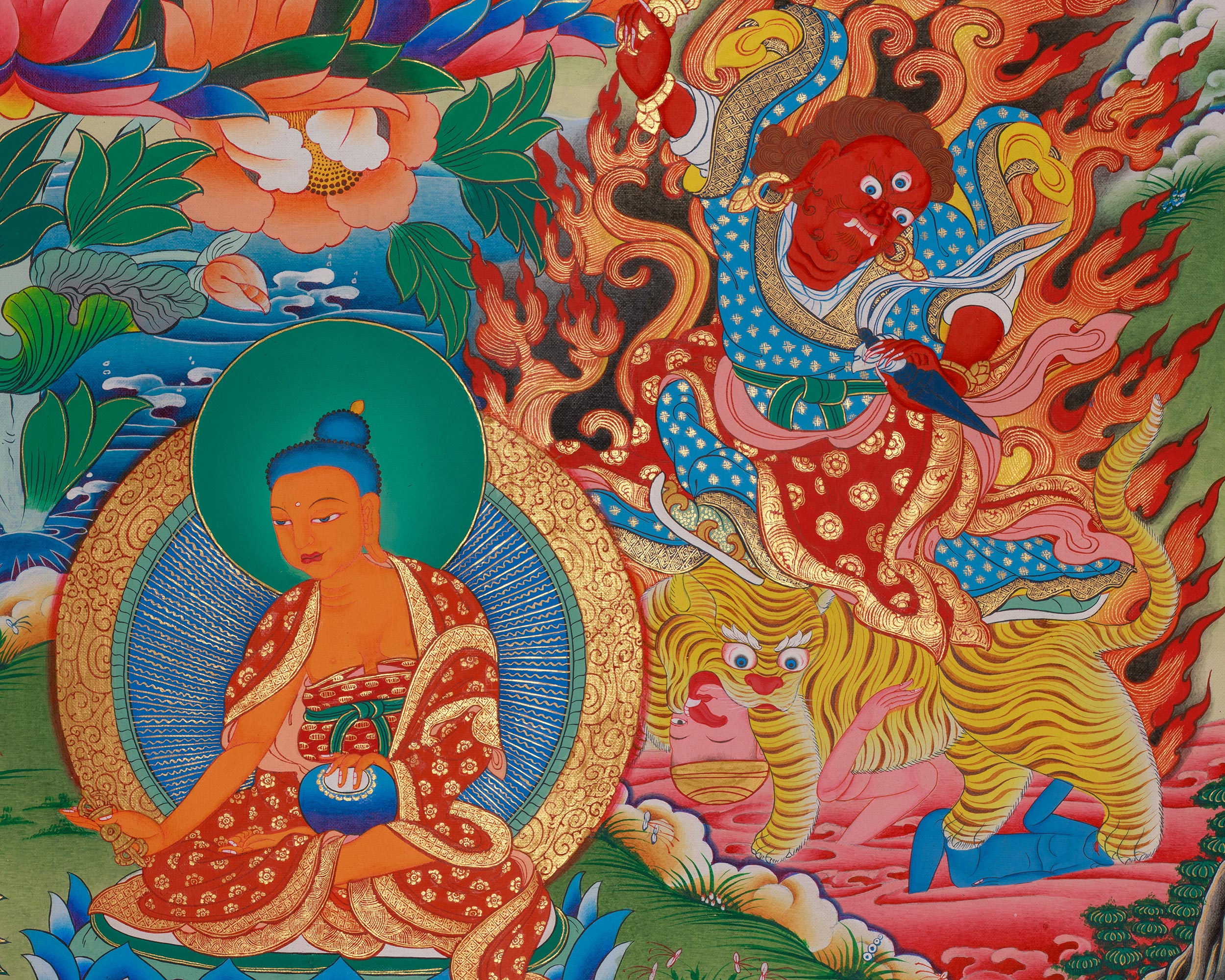 Hand-Painted Guru Rinpoche Art | Embrace the Enlightened Wisdom