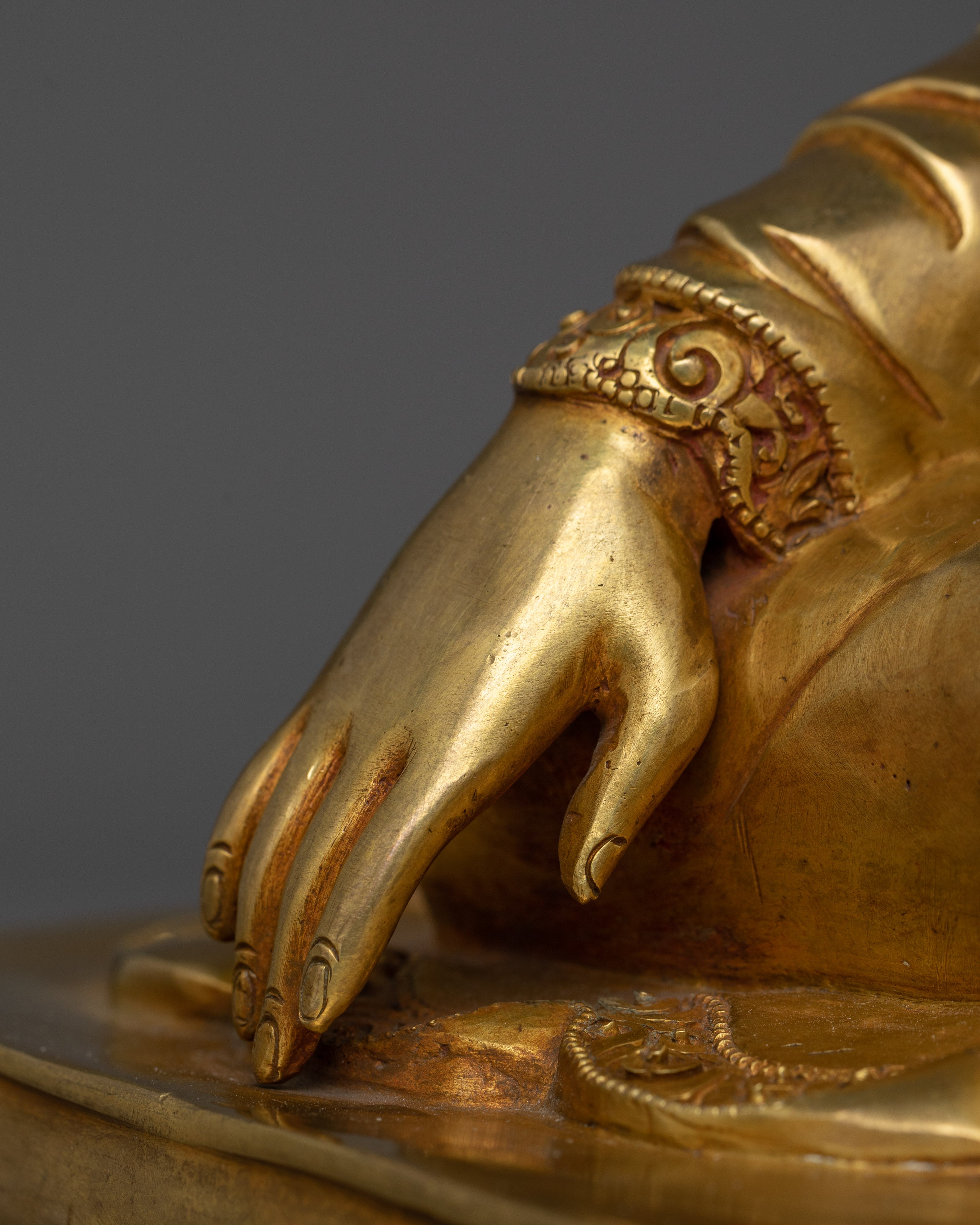 Three Kagyu Masters | Handcrafted Gold Gilded Statue Set