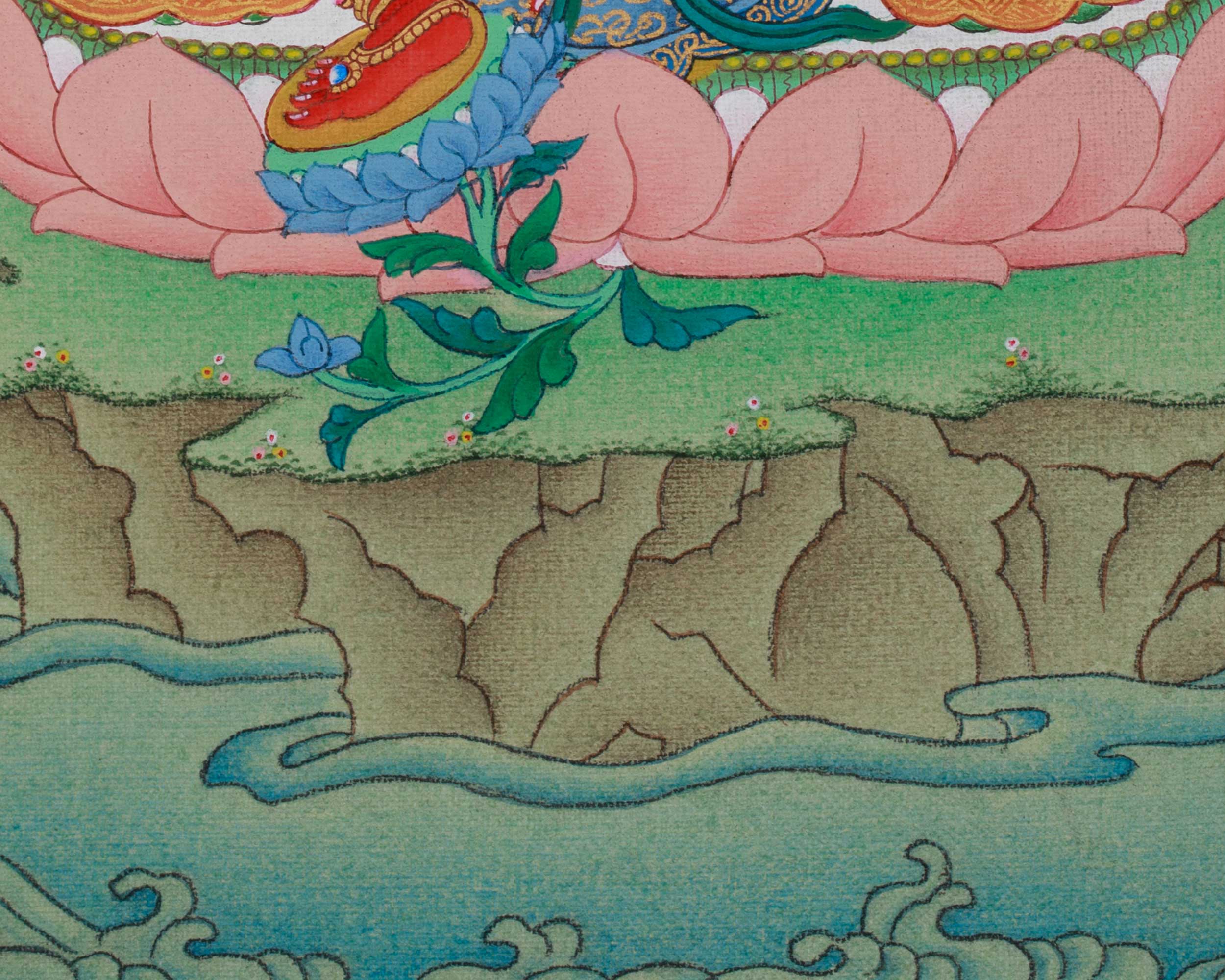Red Tara Himalayan Artwork | Tibetan Deity of Compassionate Power