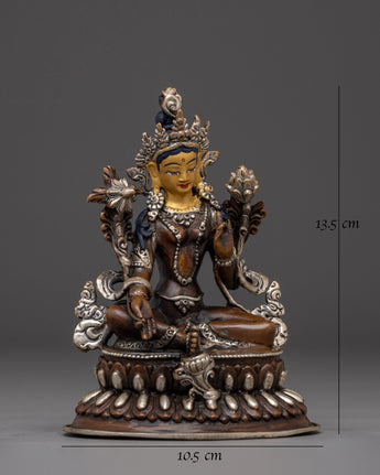 Oxidized Green Tara Nepali Artwork
