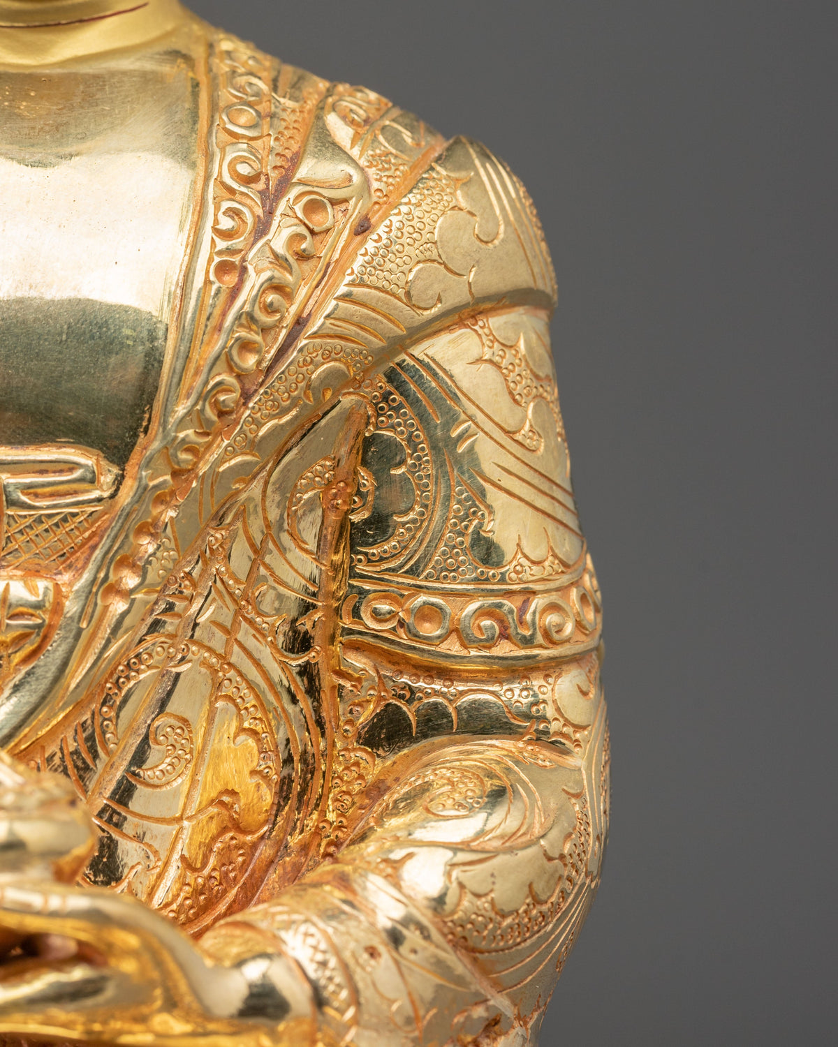 Namo Altar Shakyamuni Buddha Figurine | Gold Plated Buddhist Sculpture