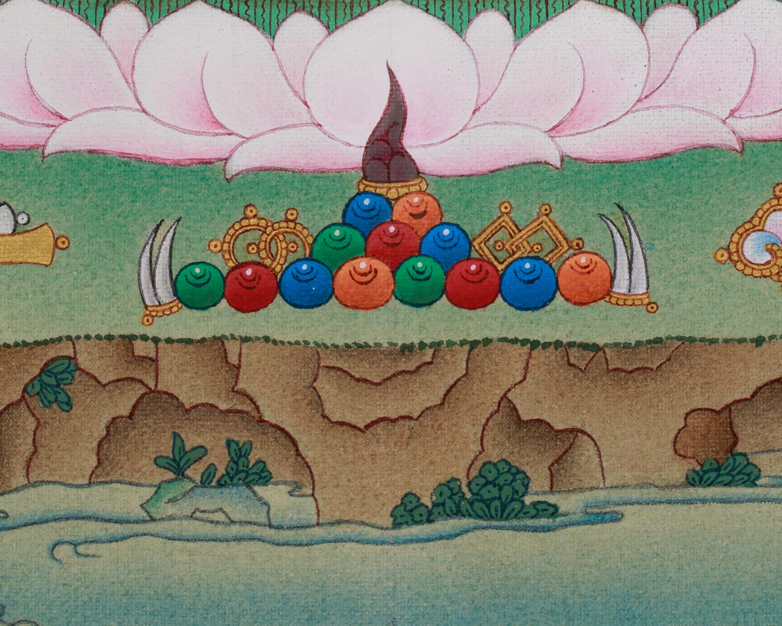 Chenrezig Spiritual Artwork | Bodhisattva of Infinite Compassion | Traditional Thangka