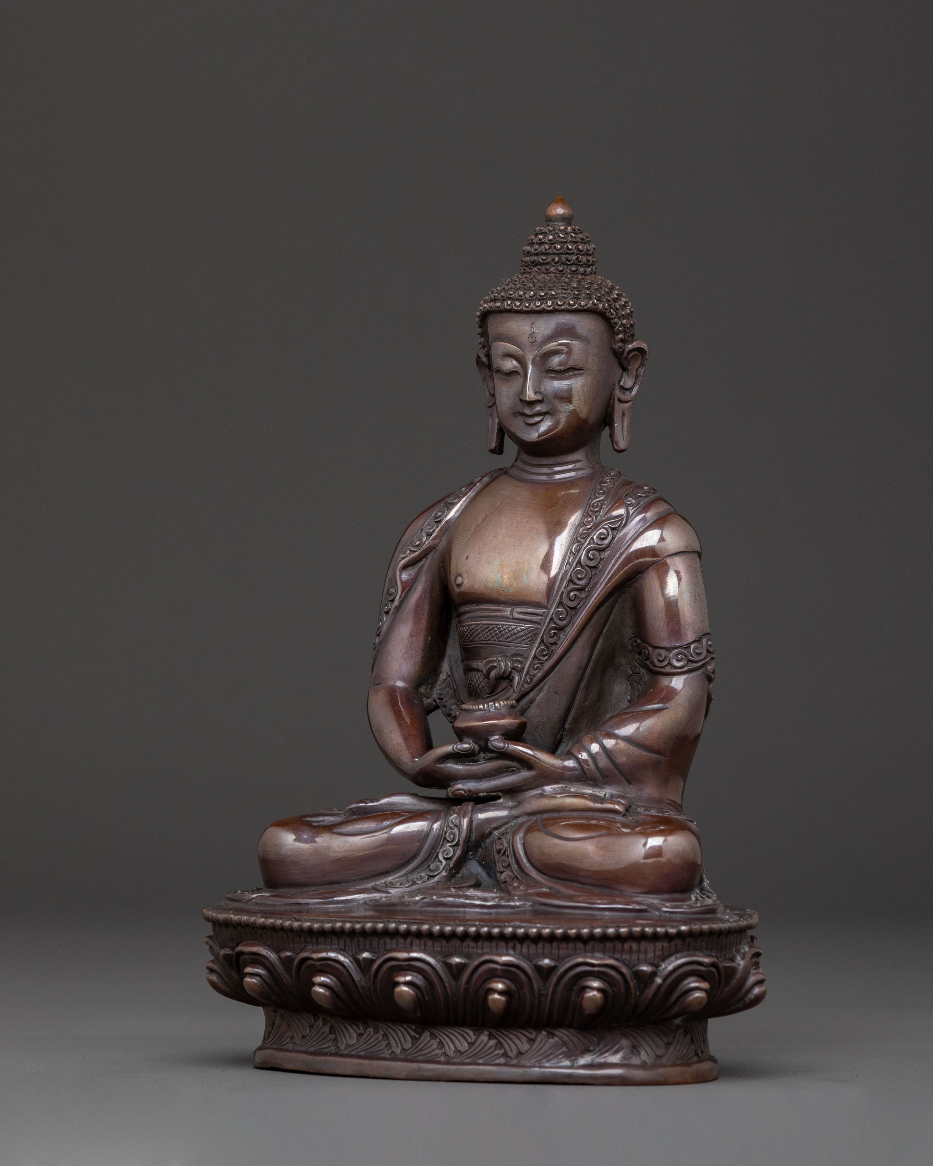 Amitabha Buddha | Serene Oxidized Copper Statue