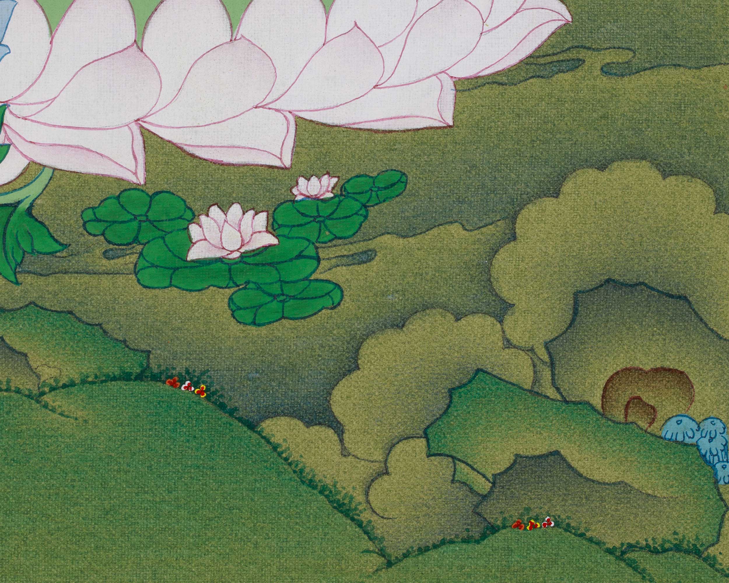 Himalayan Thangka of Shyama Tara | Mother of All Buddha Green Tara