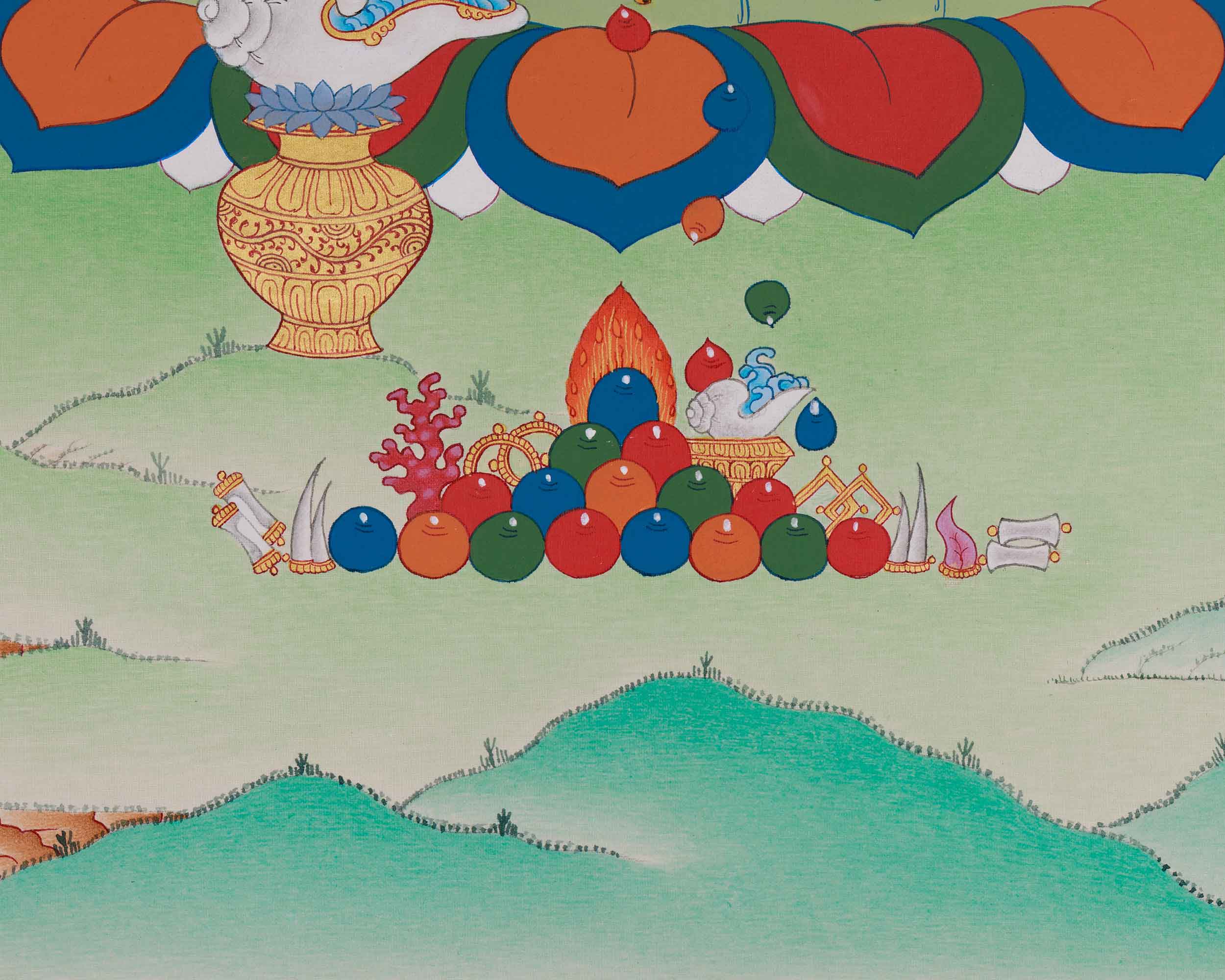 Prosperity Deity Dzambhala Thangka | The Embodiment of Wealth