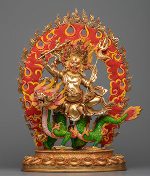 white dzambhala practice statue
