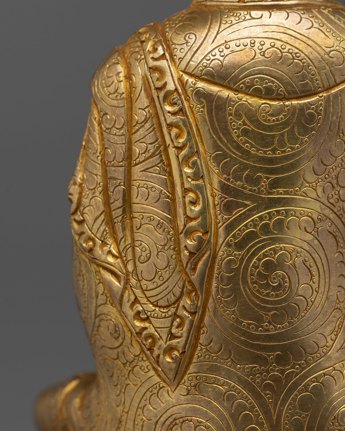 Dharma Teacher Shakyamuni Buddha Altar Statue | Handcrafted Spiritual Icon