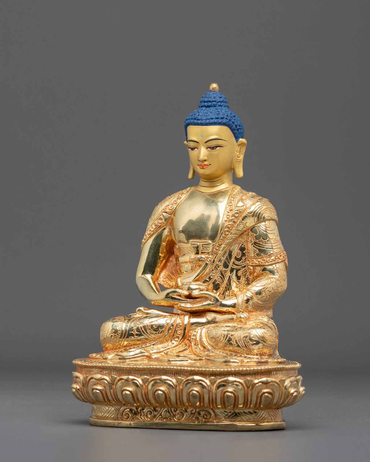 Amitabha Buddha Spiritual Sculpture | Gold Plated Buddhist Statue