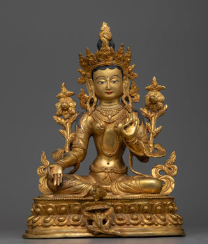 buddhist-green-tara-statue