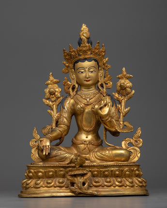 buddhist-green-tara-statue