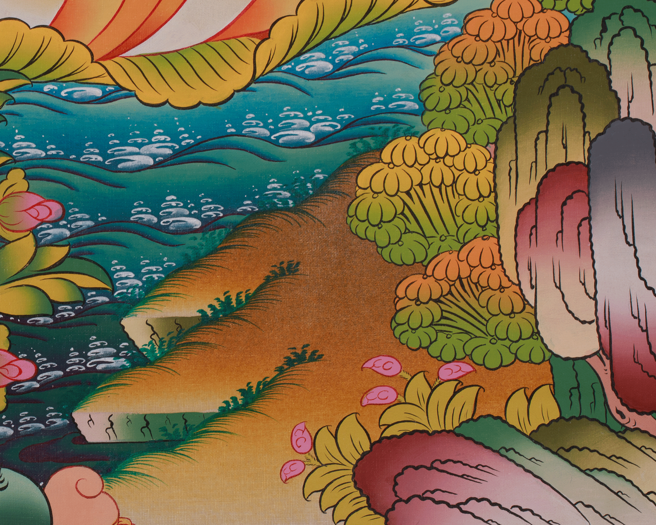 Himalayan Sita Tara Art | Healing and Longevity Deity | White Tara Thangka
