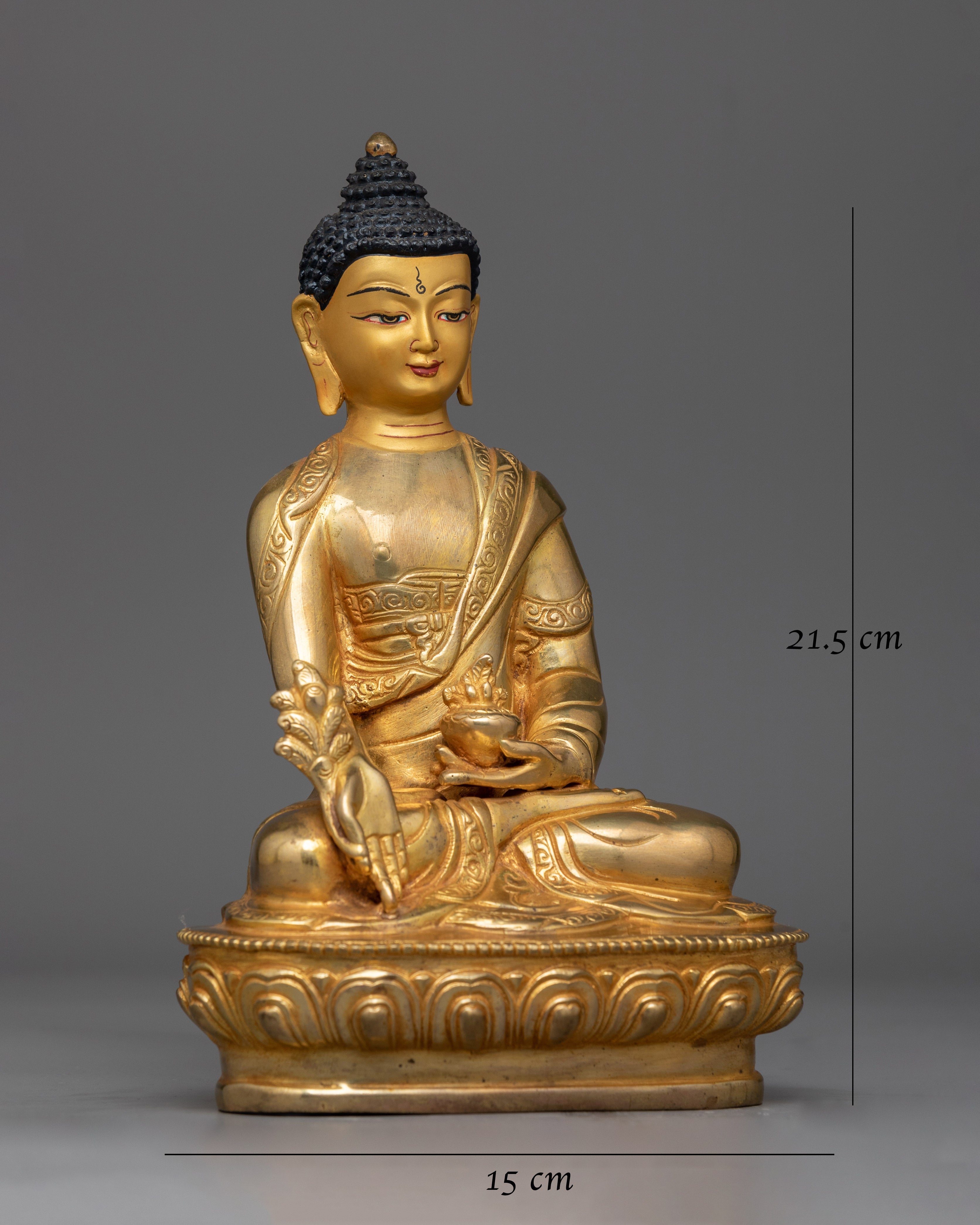 Medicine Buddha A Small Hand Carved Statue | Embodiment of Healing and Compassion