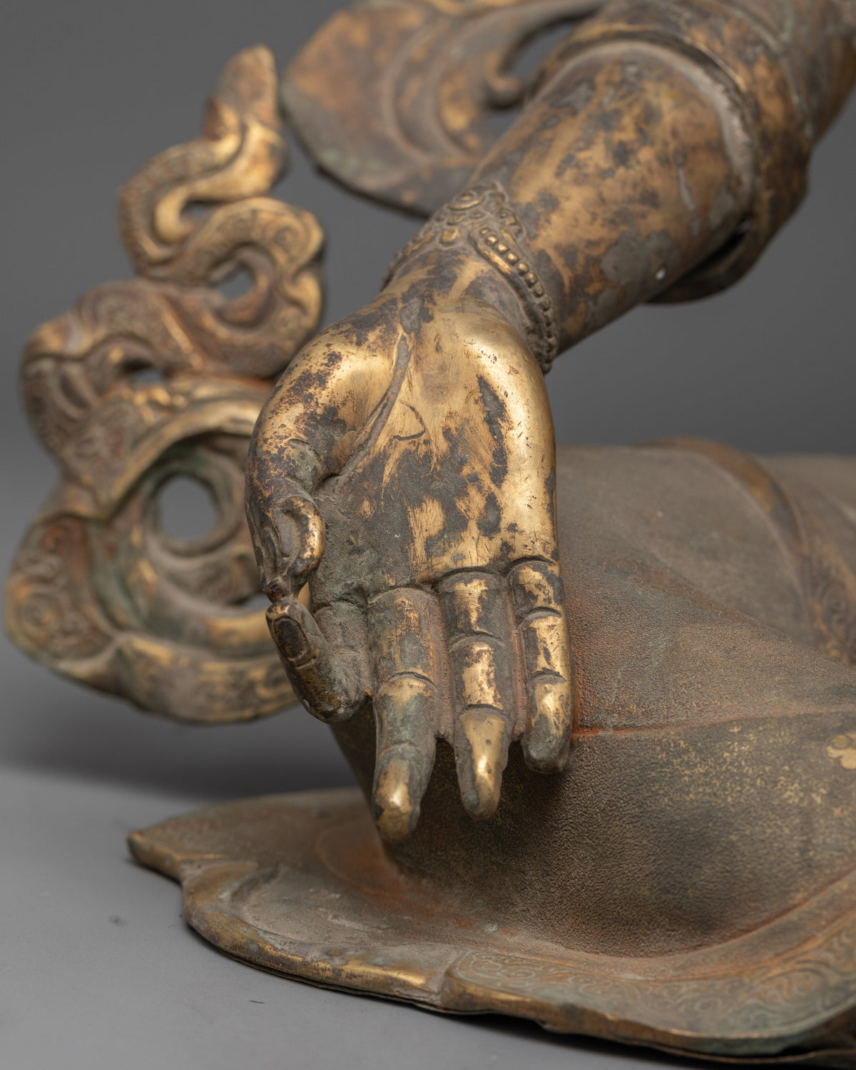 Enlightened Antique Green Tara Statue | Himalayan Artwork