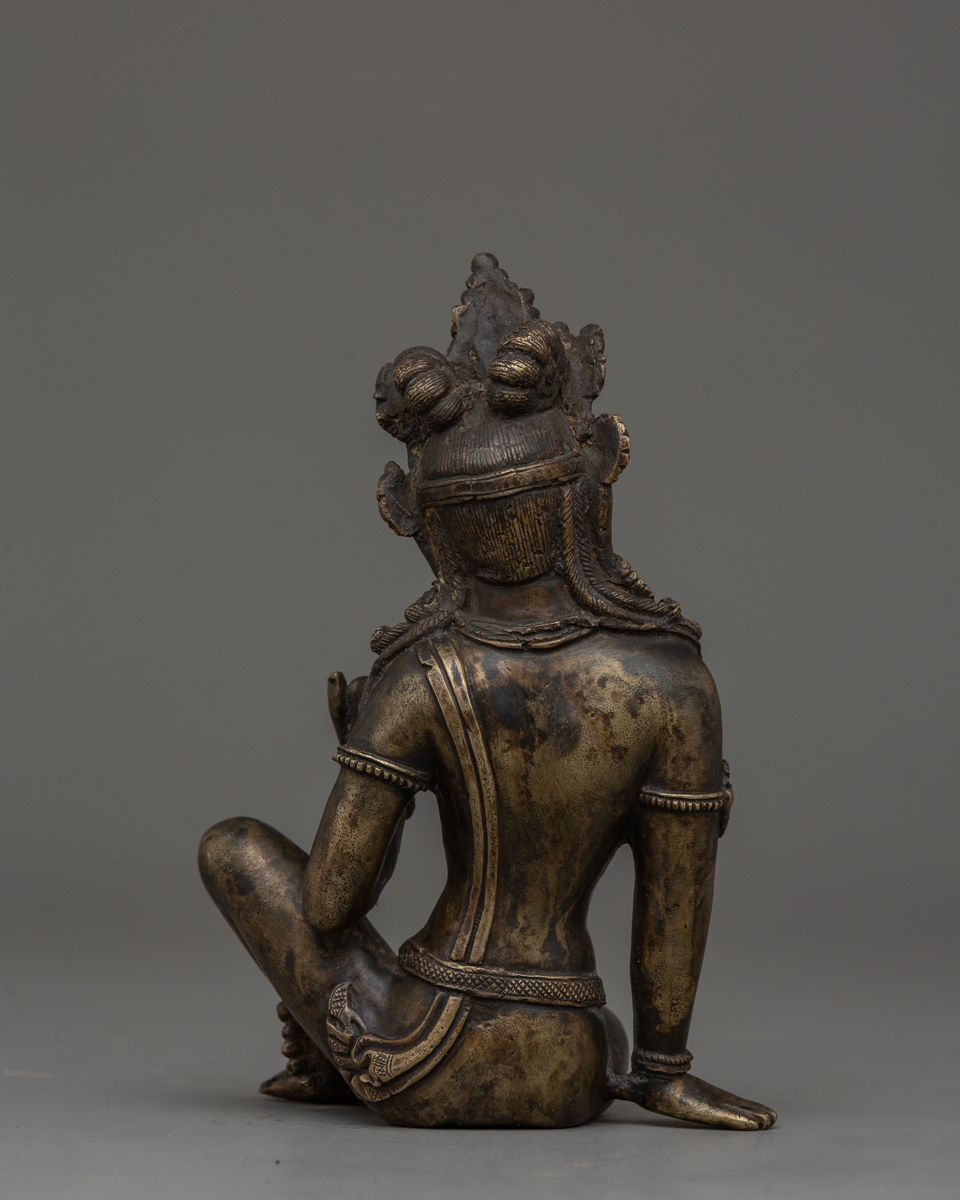 Feminine Energy Green Tara Statue | Tibetan Spiritual Artwork