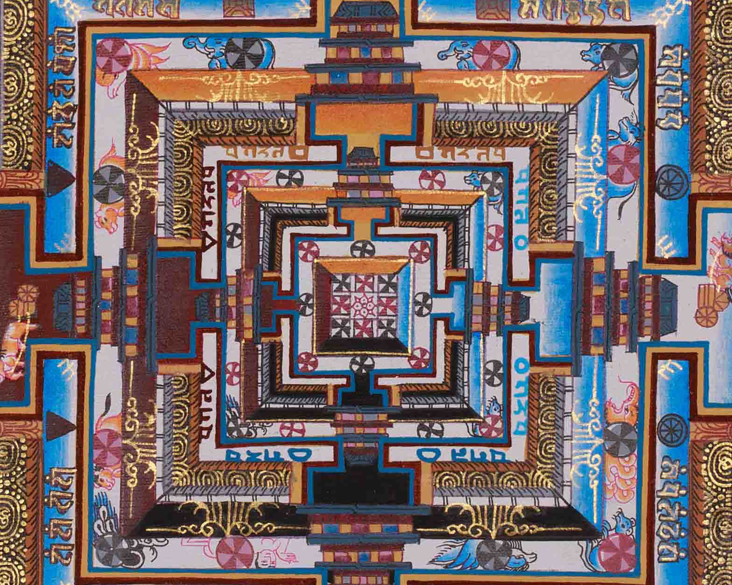 Sacred Art Of Kalachakra Mandala | Spiritual Wheel Of Time Mandala | Meditation & Spiritual Altar
