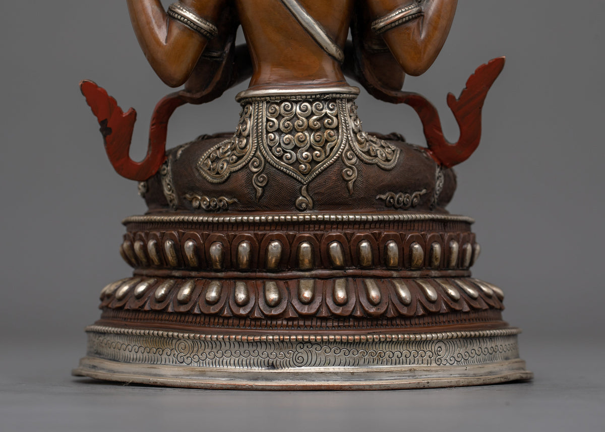 Compassionate Protector Avalokiteshvara Sculpture | Traditional Sculpture of Chenrezig