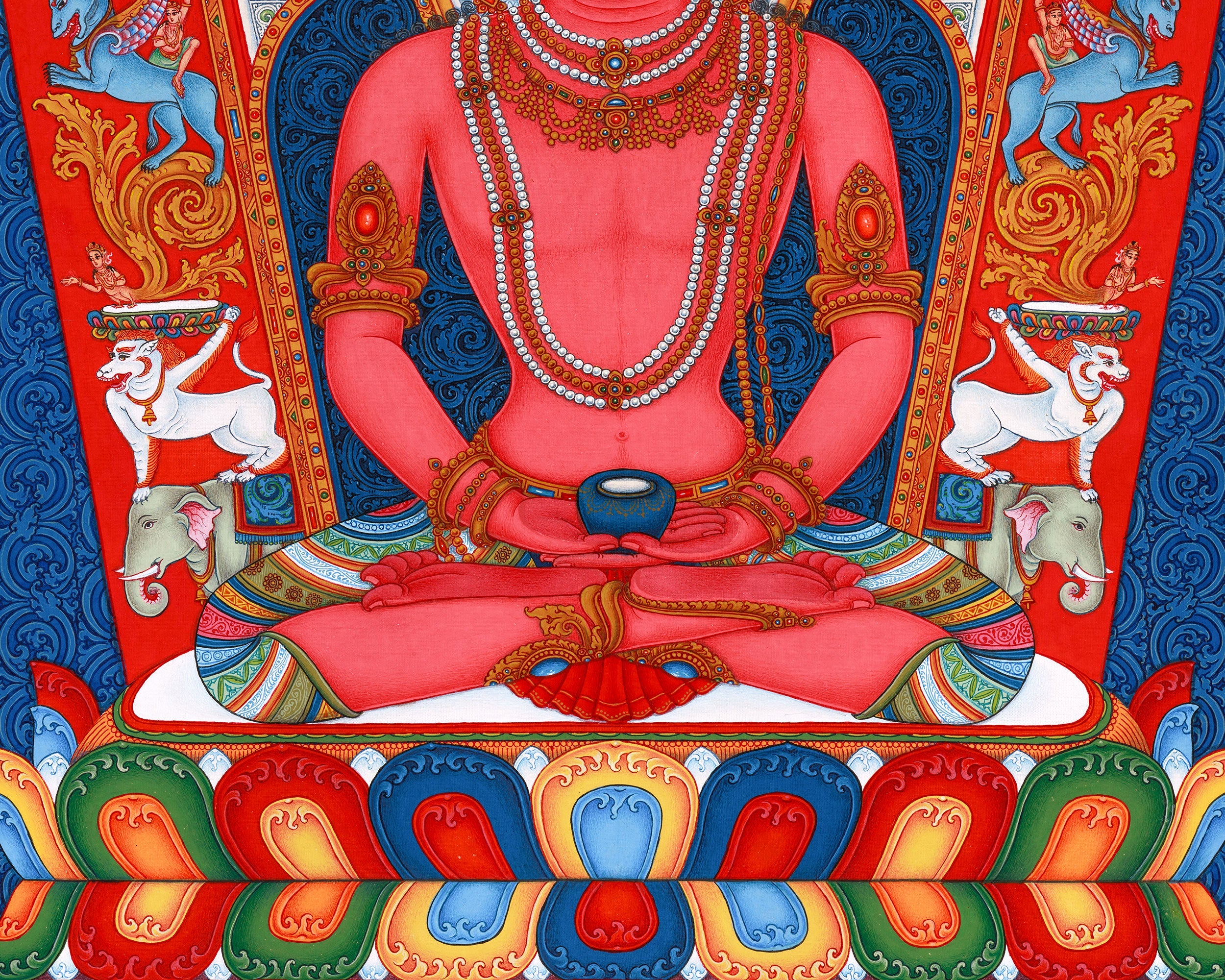 High-Quality Amitabha Buddha Giclee Canvas Print | A Spiritual Journey to Pure Land
