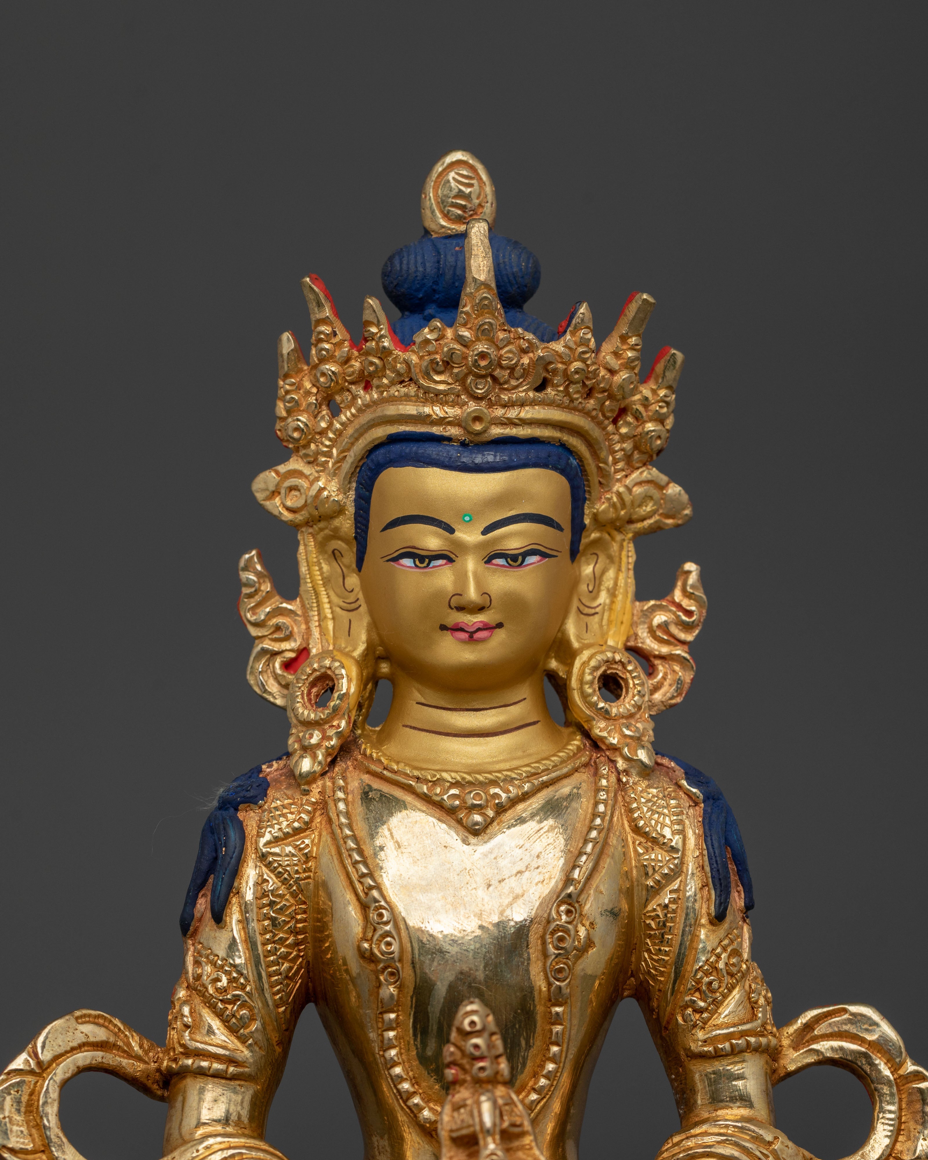 Handmade Tibetan Amitayus Sculpture | Traditional Buddhist Art