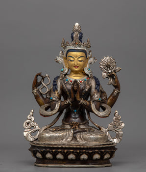 Himalayan Meditating Chenrezig Sculpture