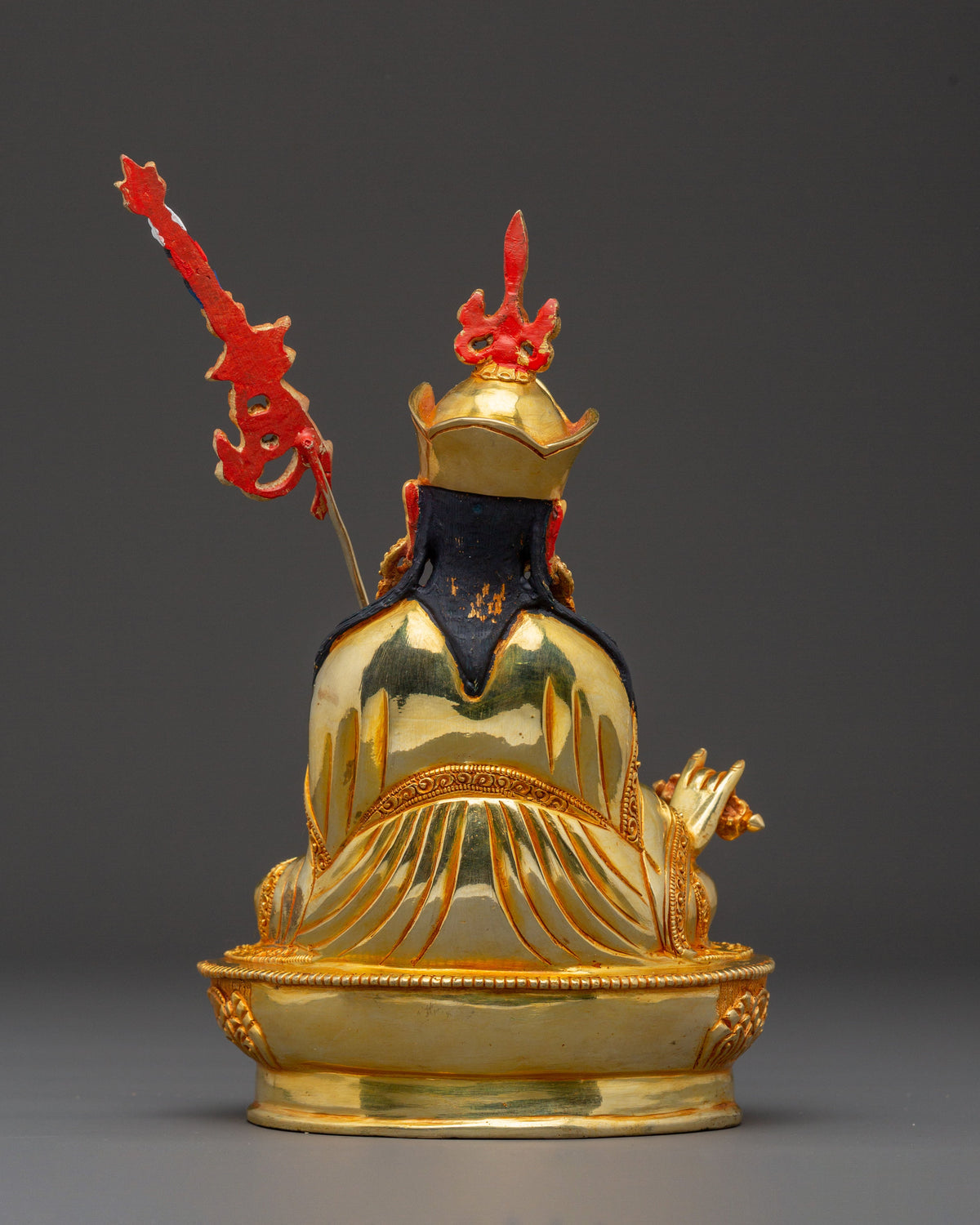 Guru Rinpoche Blessing Statue: 24K Gold Gilded Serenity