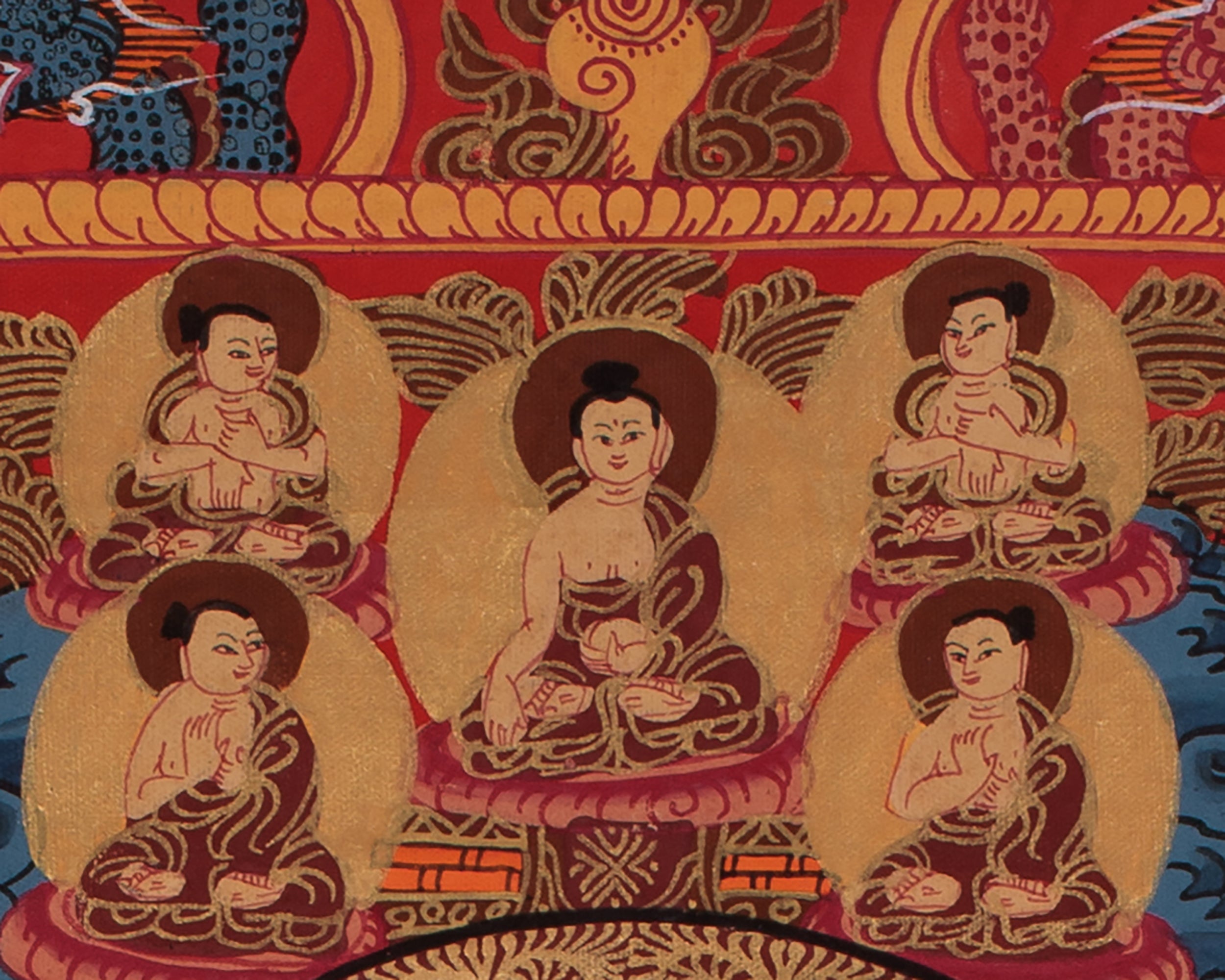 Triple Mandala of Buddha Art | A Sacred Himalayan Artwork of Enlightened Wisdom