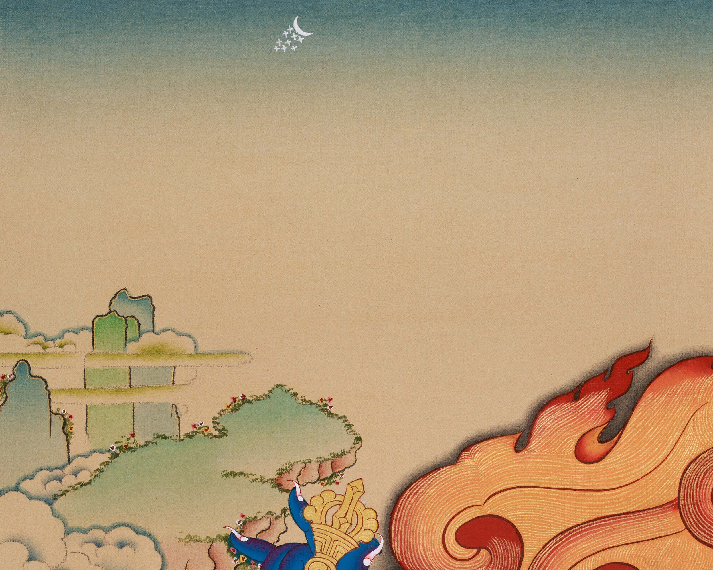 Vajrapani Spiritual Art | Fearless Wisdom | Wrathful Deity
