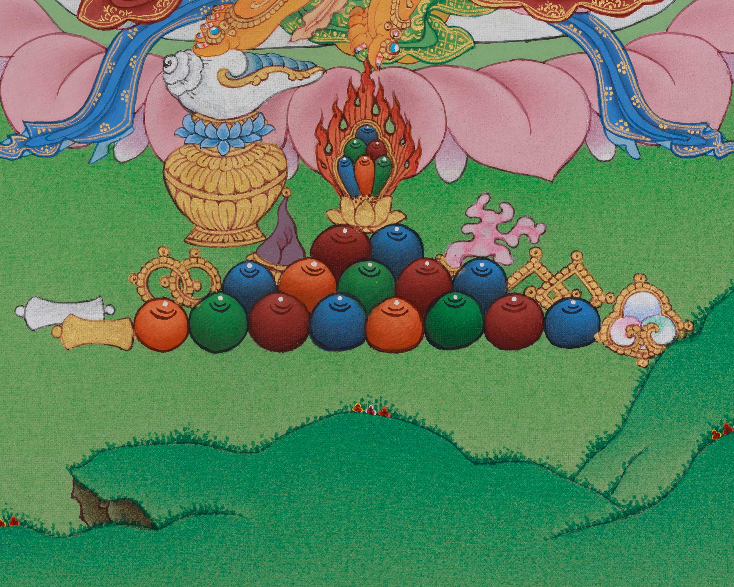 Dzambhala Prosperity Deity Thangka | Symbolizied Wealth and Spiritual Abundance