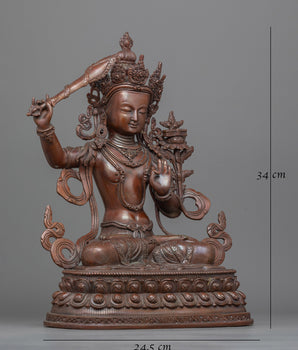 Knowledge Deity Manjushri Statue | Embodiment of Wisdom and intelligence