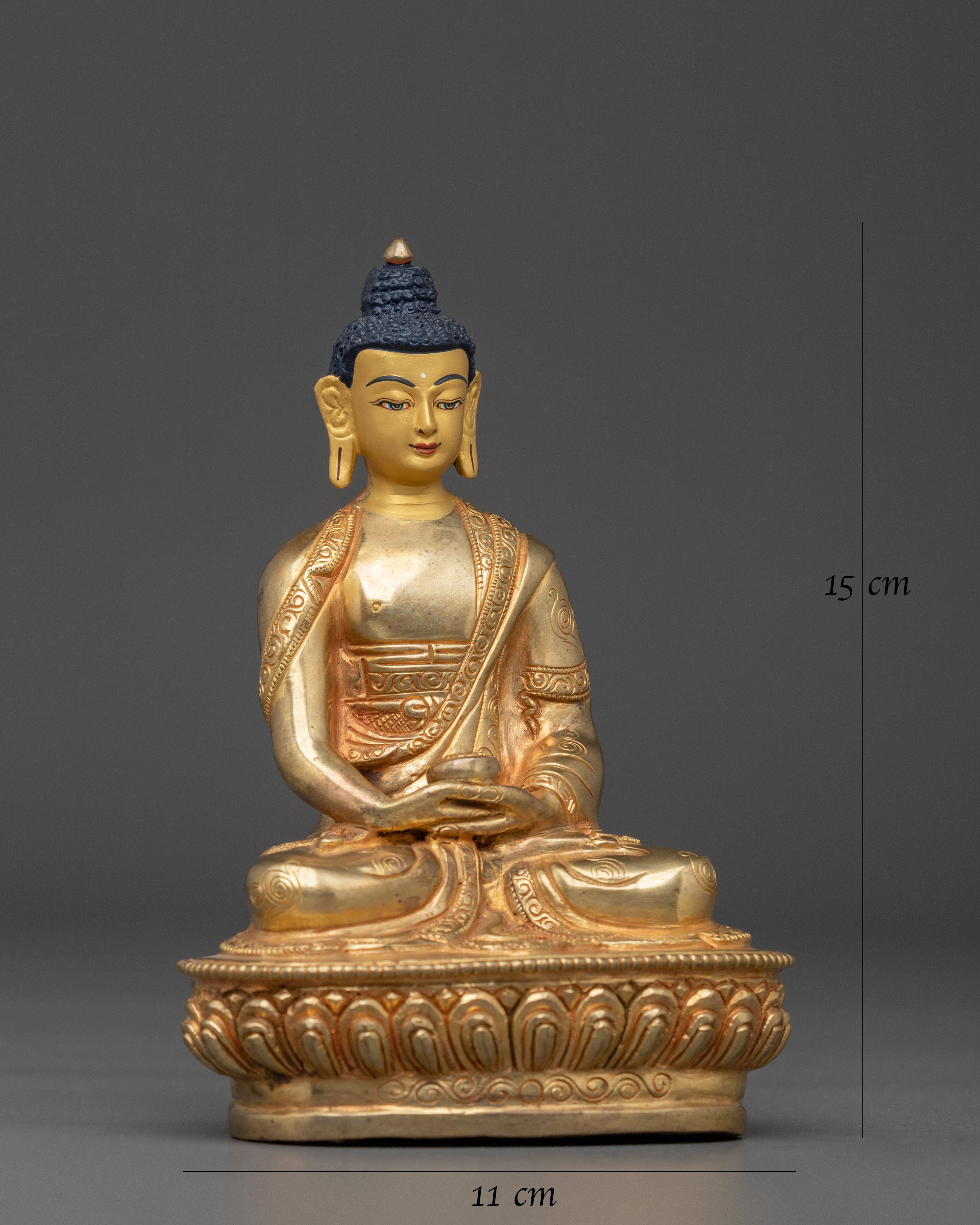 Traditional Himalayan Amitabha Buddha Sculpture | Spiritual Home Decor