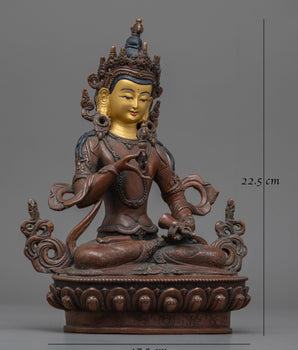 Vajrasattva Oxidized Figurine | Awaken Your Inner Purity and Strength