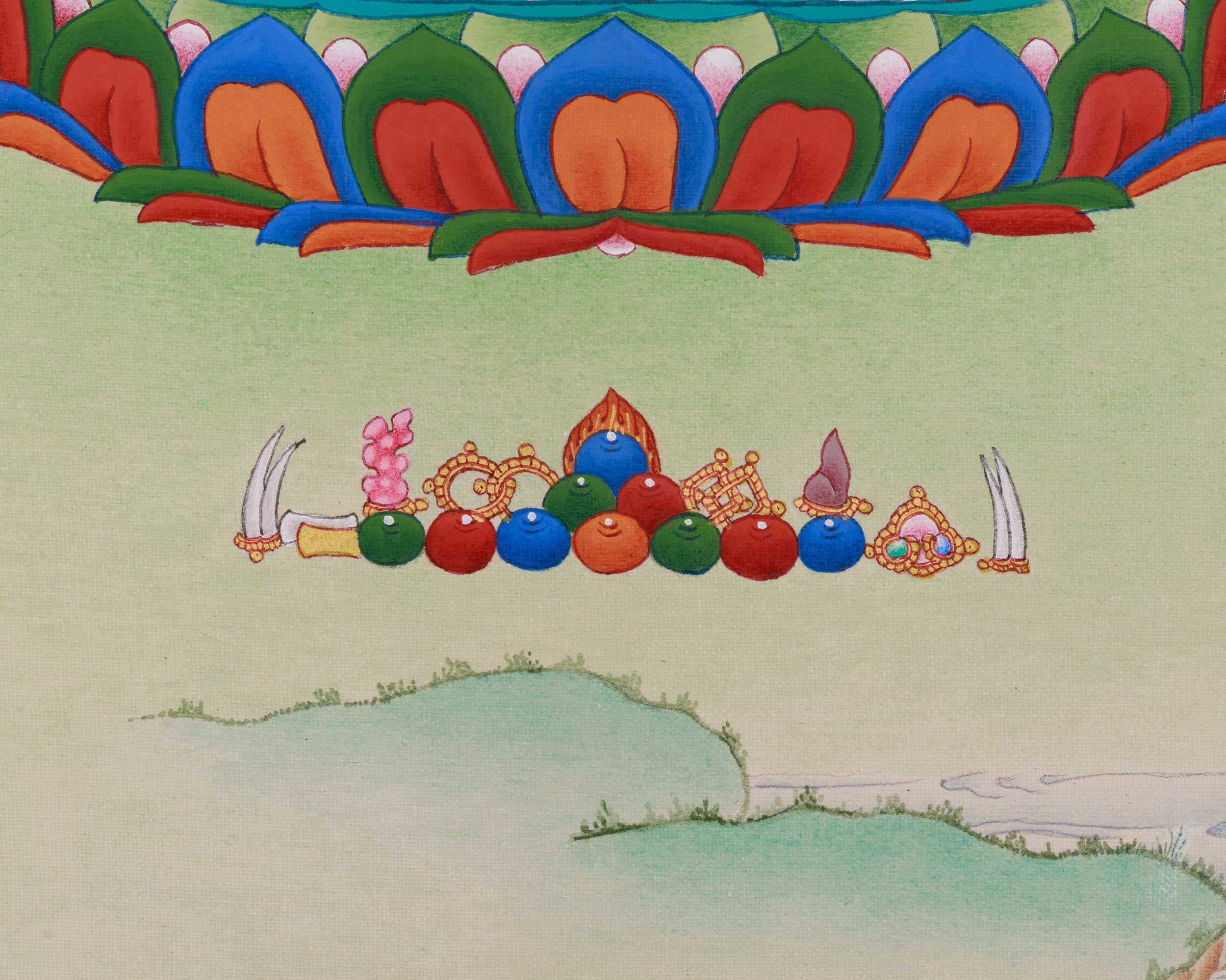 Sita Tara Tibetan Deity Thangka | Handmade Healing Deity