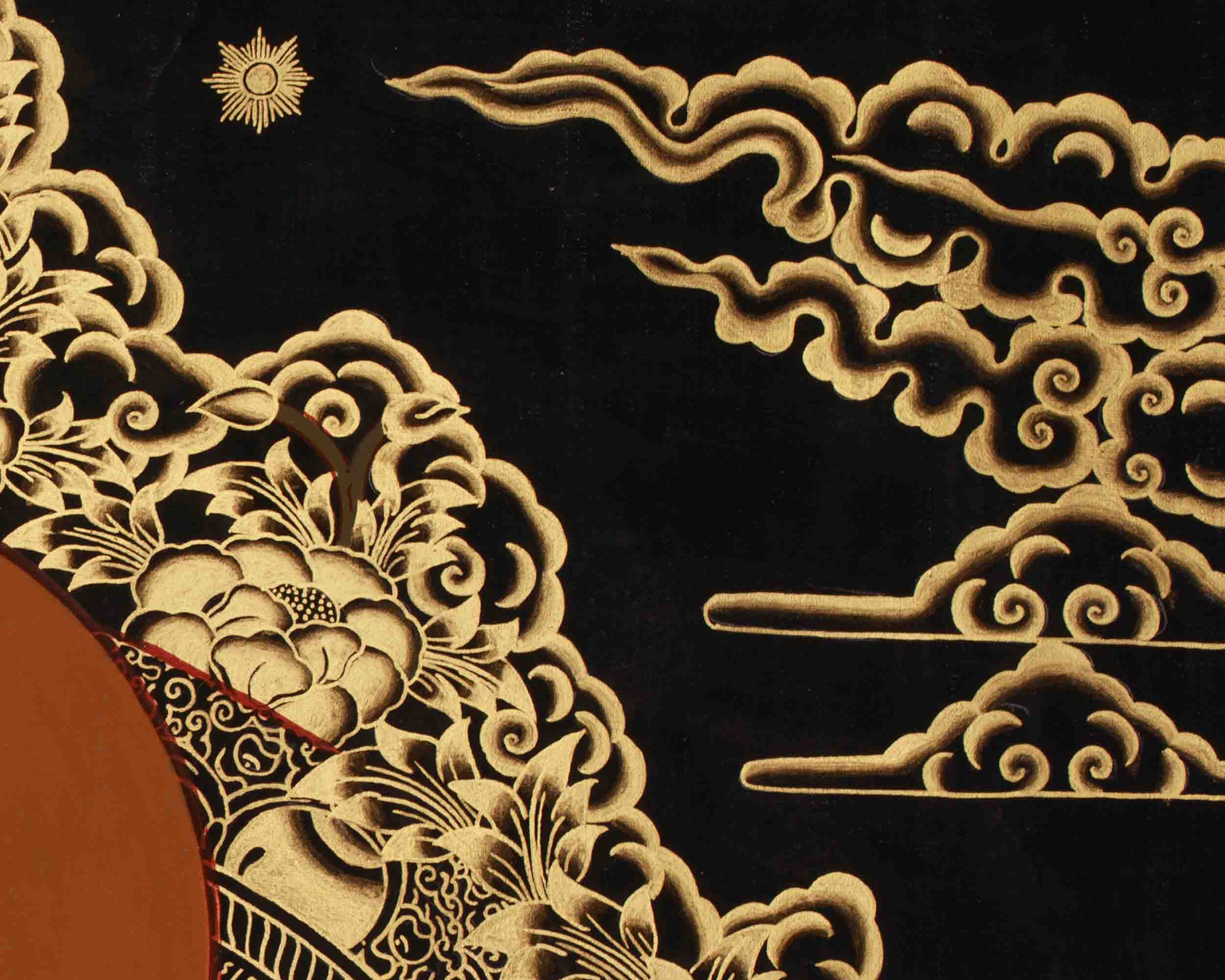Mother Green Tara Healing Art | Tibetan Buddhist Thangka| Sacred Art Of Wisdom & Swift Blessings