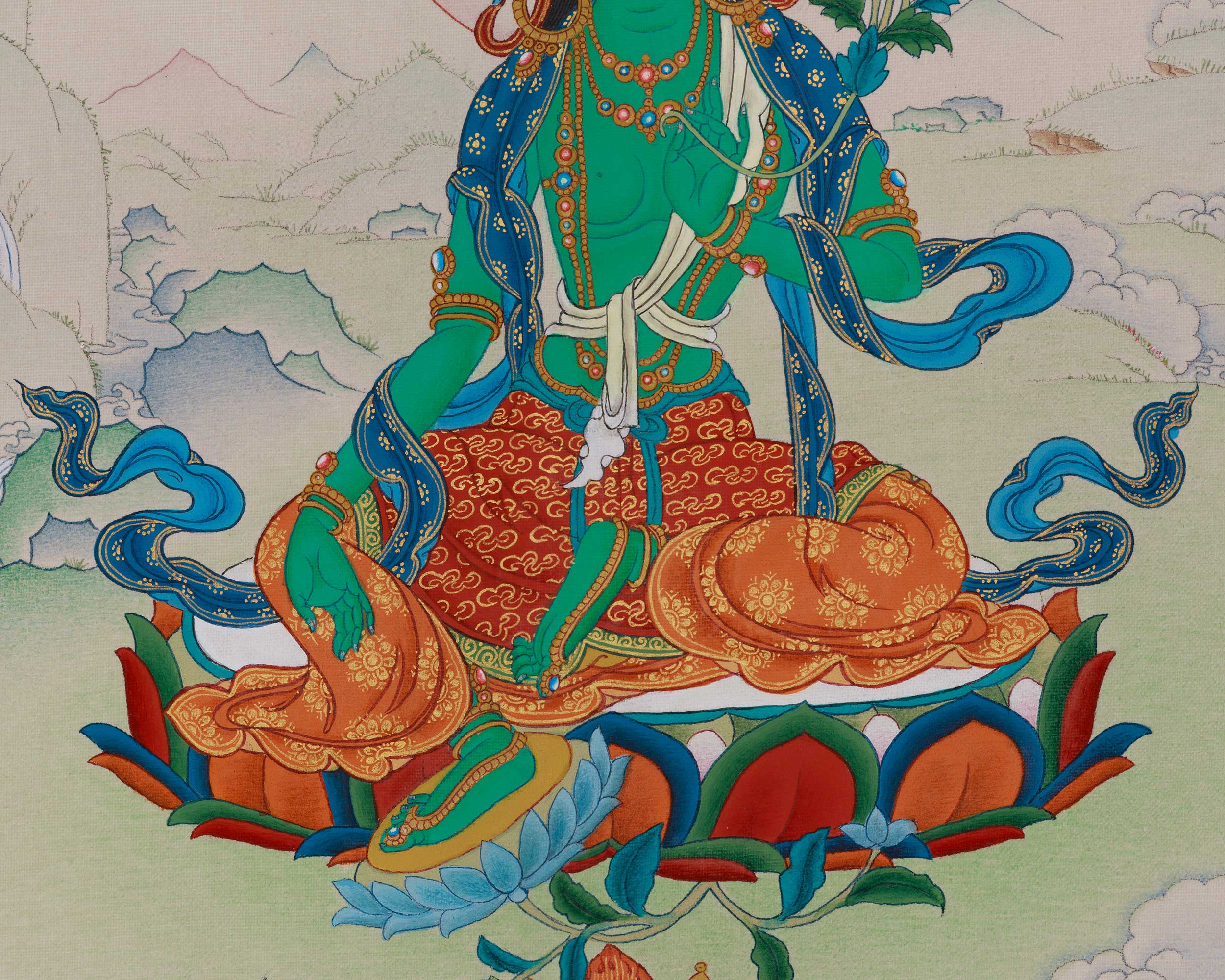 Green Tara Bodhisattva Art | Revered Deities In Tibetan Buddhism | Mother of all Buddhas