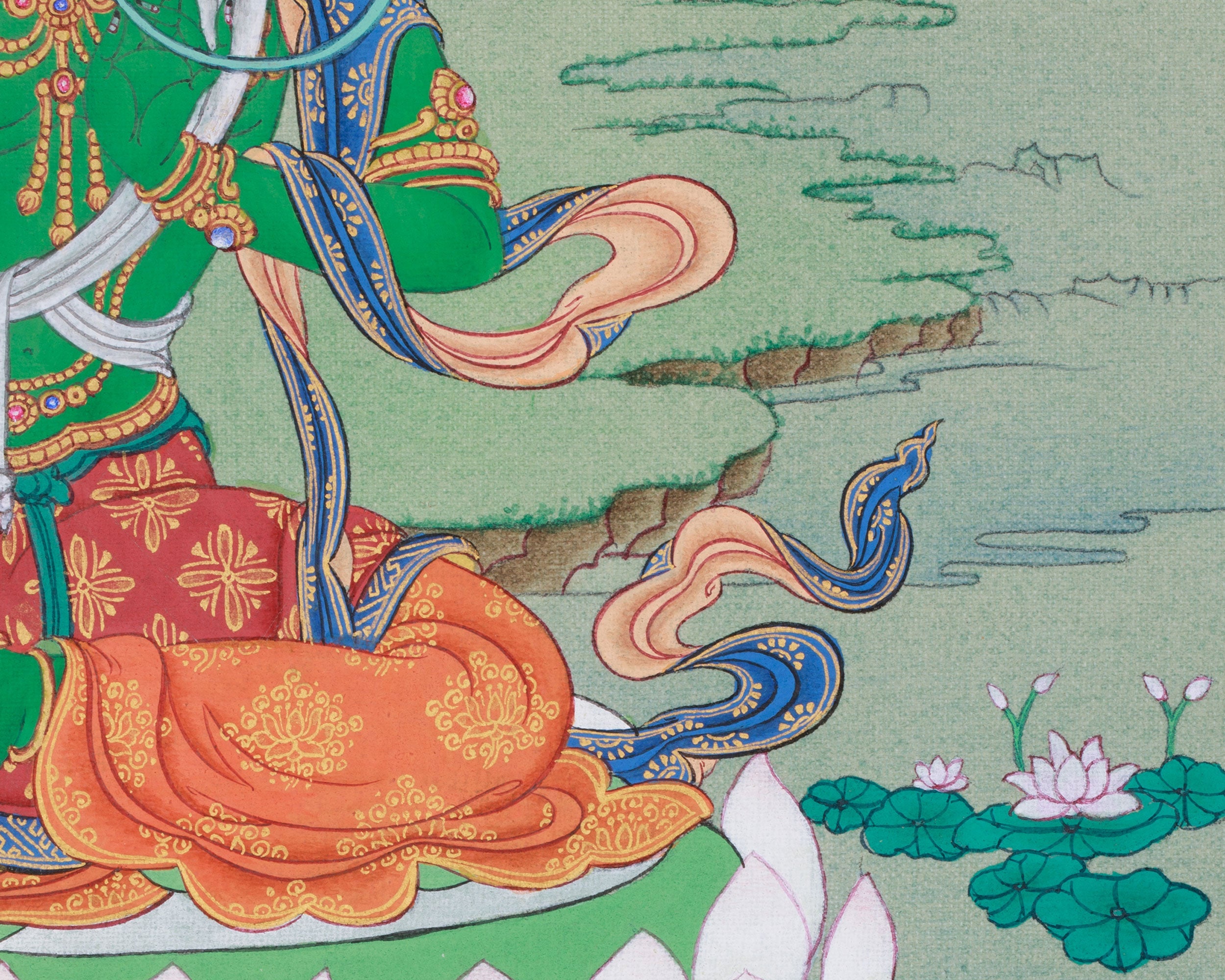 Traditional Handmade Goddess Green Tara | Mother of All Buddhas