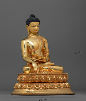 Shakyamuni 24k gold Buddha statue