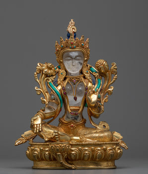green-tara-crystal Statue